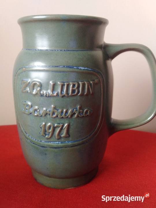 Kufel Ceramiczny ZG Lubiń Barbórka 1971 Wałbrzych