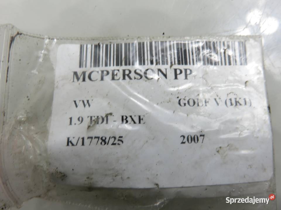 MCPERSON PRAWY PRZEDNI VW GOLF V 19 TDI BXE Amortyzatory sprzedam