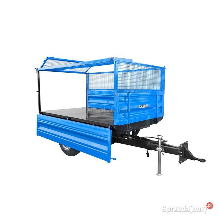 Przyczepa rolnicza jednoosiowa 2T z kiprem i Tajęcina