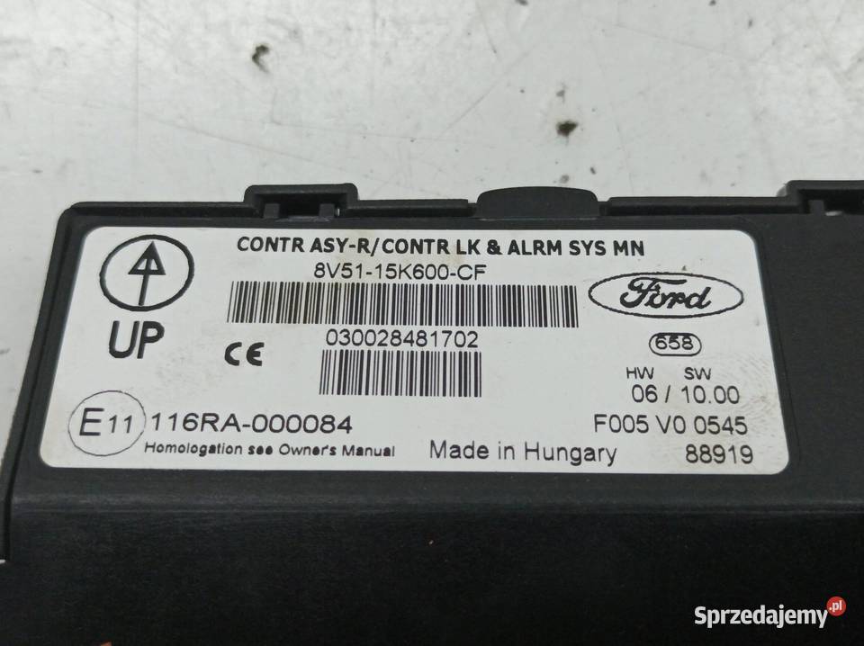 MODUŁ 8V5115K600CF Ford Fiesta Mk7 20082016
