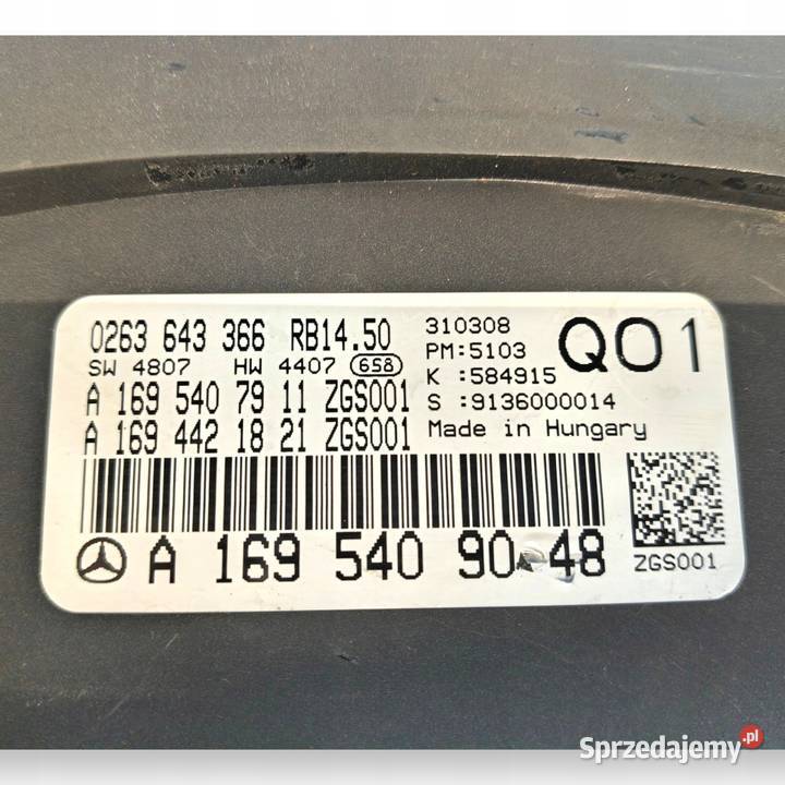 LICZNIK ZEGARY A1695409048 Mercedes W169 15 8V Chełm