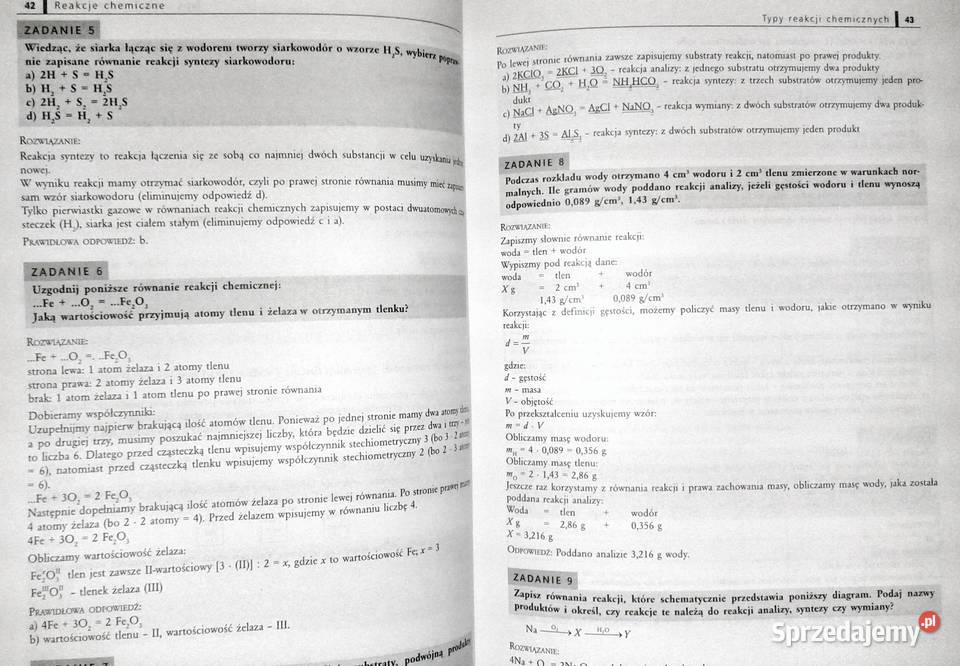 Chemia Repetytorium ginazjalisty Joanna Pabian lubelskie Chełm sprzedam