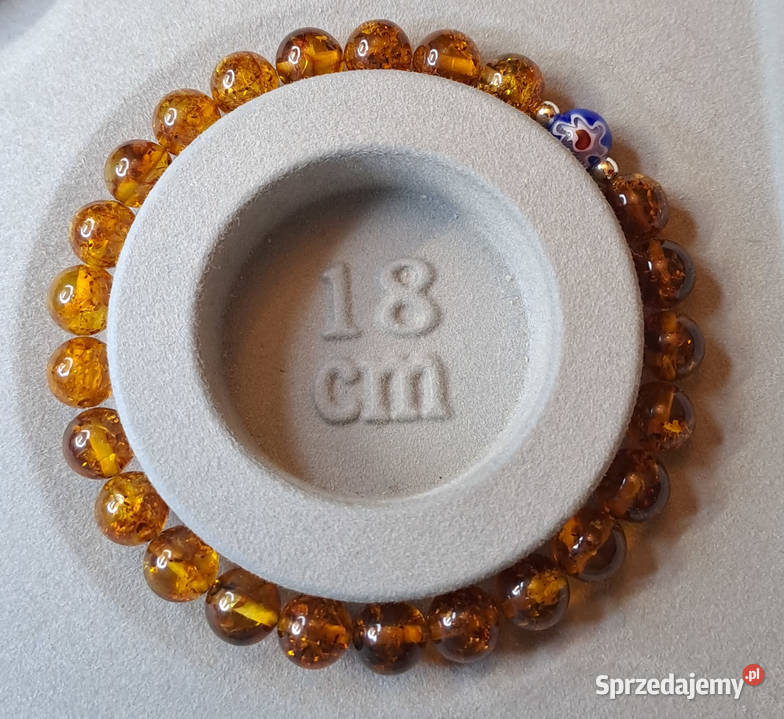 Bransoletka z bursztynu bursztyn bałtycki kulka Warszawa
