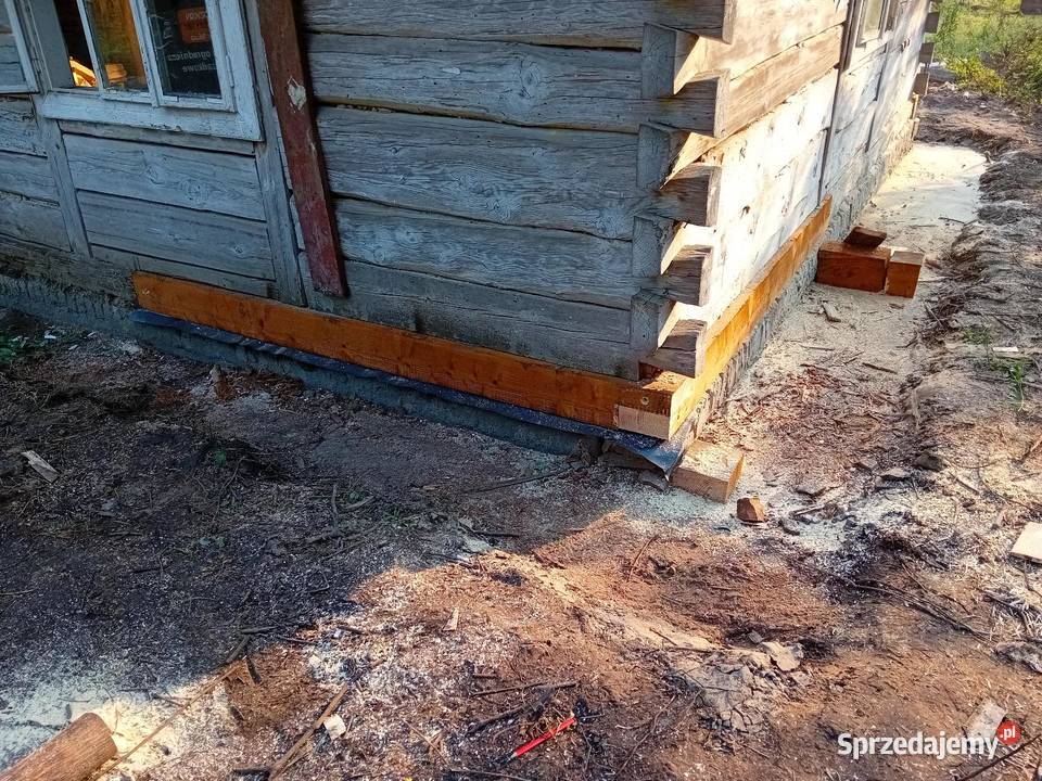 Wymiana podwalin w domach drewnianych przebudowy Tomaszów Lubelski usługi budowlane