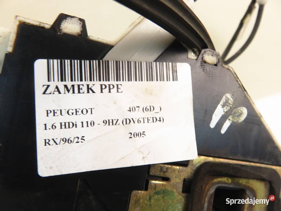 ZAMEK PRAWY PRZEDNI PEUGEOT 407 9659853780
