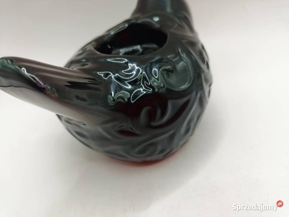 Ceramika czarny ptak świecznik na podgrzewacz sprzedam
