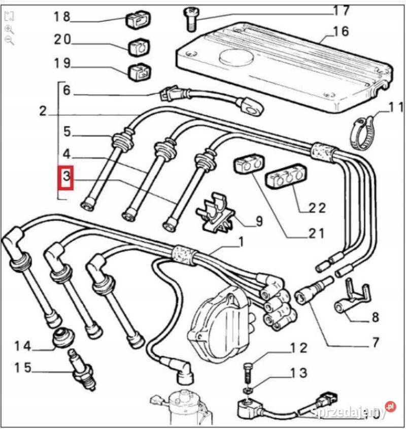 PRZEWÓD ZAPŁONOWY ALFA ROMEO 164 9297 20 ORYGINA lubelskie