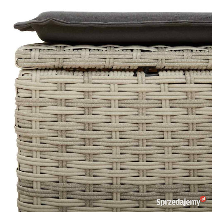 2cz sofa ogrodowa z poduszkami jasnoszary rattan Warszawa