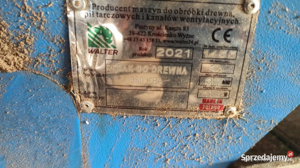 rębak do zrzyn walter KBA 350 Z systemem Kłodawa sprzedam