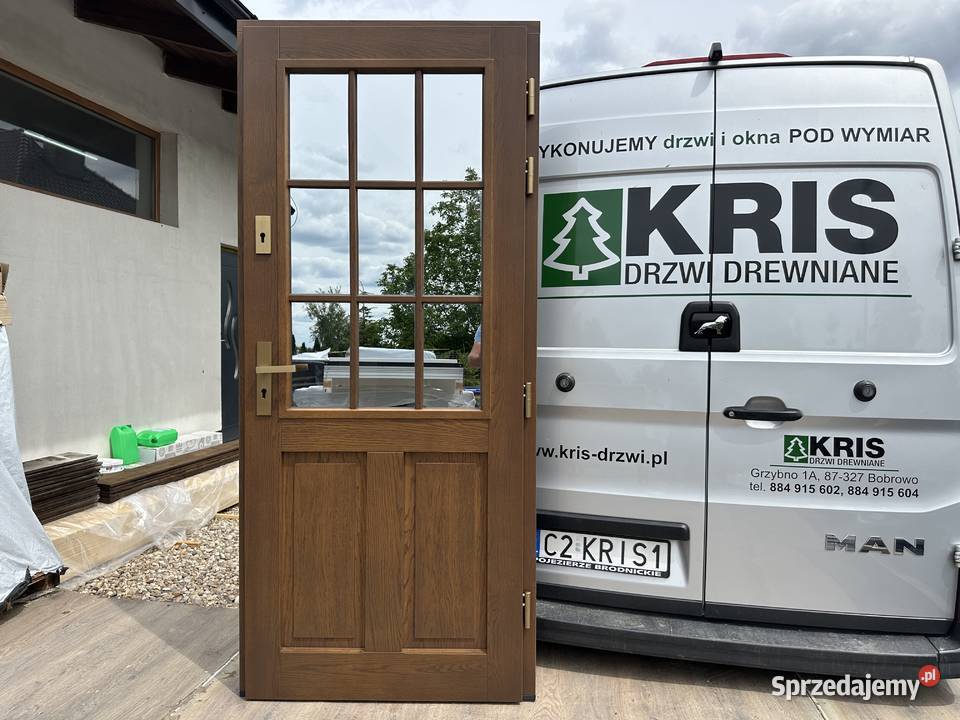 Drzwi wejściowe zewnętrzne drewniane Bielsko-Biała