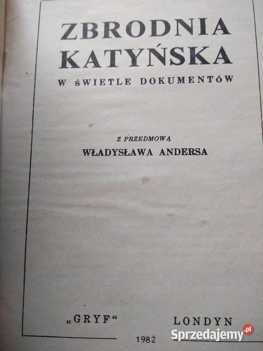 Zbrodnia katyńska książki unikatowe antykwariat Antykwariat Warszawa