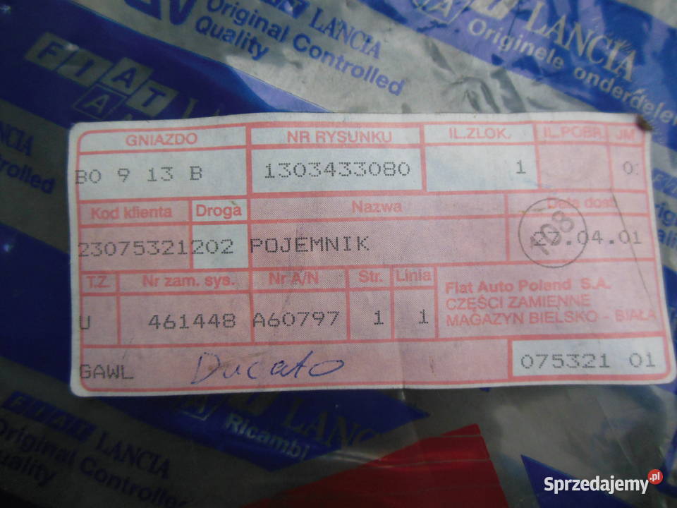 1303433080 BOXER FIAT DUCATO CITROEN JUMPER dostawcze Kozy