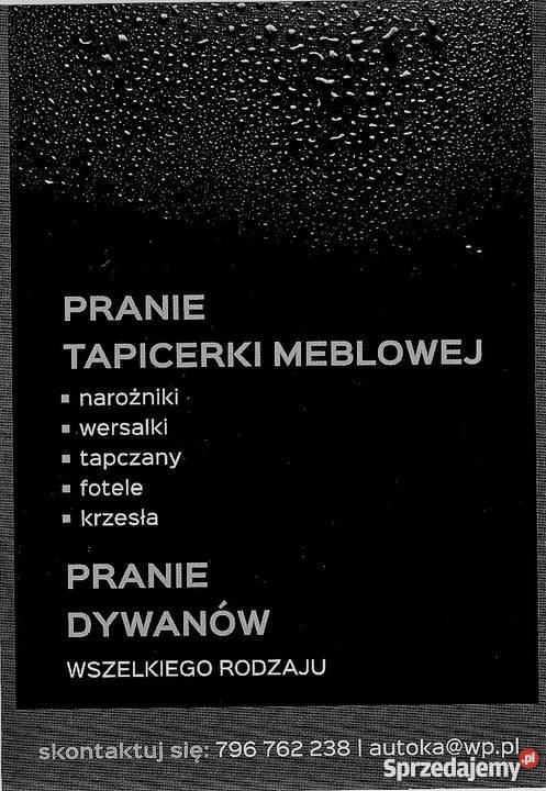 Pranie tapicerki samochodowej meblowej dywanów Oświęcim