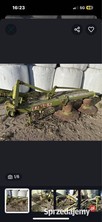 Kosiarka bębnowa i przetrząsarka Claas WM 165 i Przasnysz