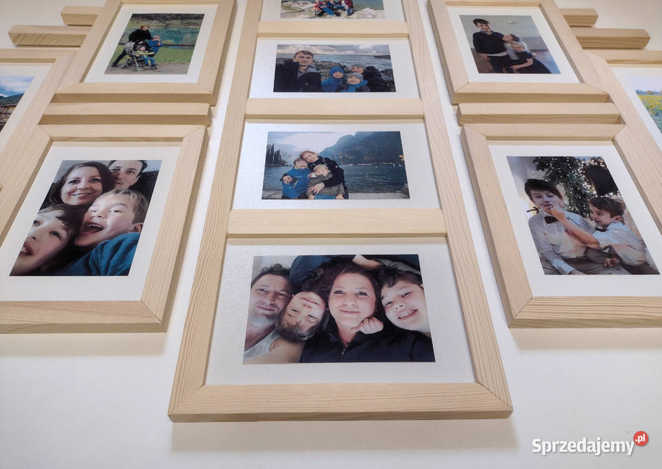Drewniana Multirama Ramka Na 10 zdjęć 15x21