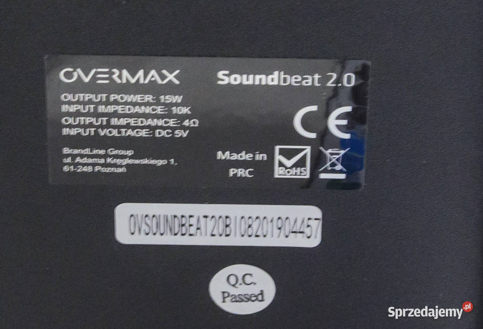 Głośnik Bluetooth Overmax Soundbeat 20 15 W RMS Częstochowa