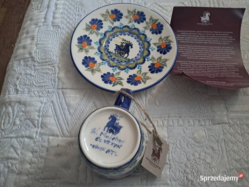 Ceramiczna filiżanka ze spodkiem Manufaktura Antyki, Sztuka, Kolekcje Ciecierzyn