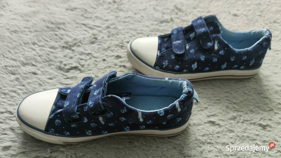 Granatowe trampki buty na rzepy w planety In Rzepy Dla Dziecka Warszawa