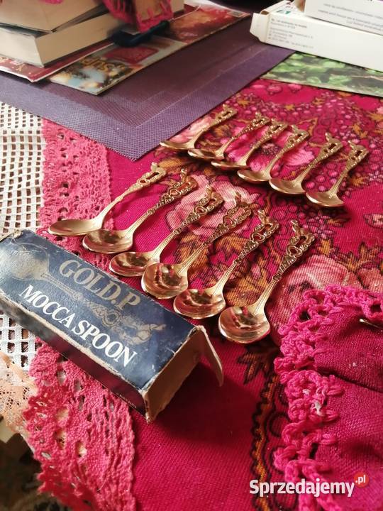 Komplet 12 sztuk łyżeczek pozłacanych Japan