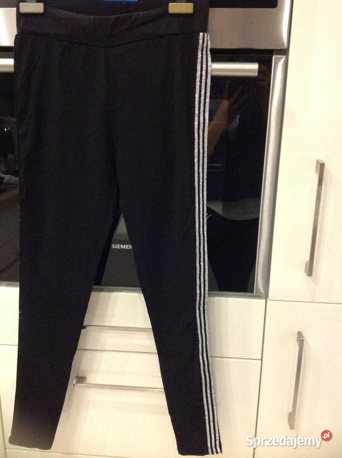 Legginsy Damskie VESO S Czarne srebrny lampas Nowa Sól sprzedam