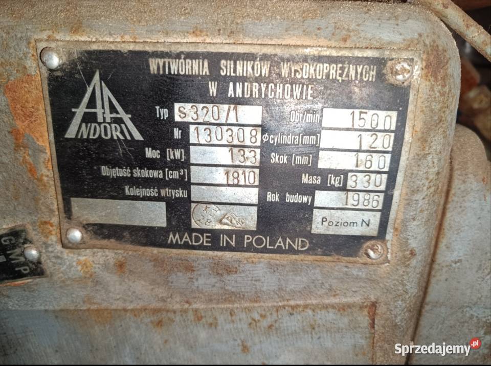 Silnik Andoria s320 sprawny technicznie nowy Pozostałe Jaświły