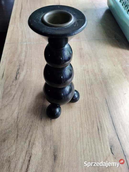 Świecznik drewniany fikuśny kulki sprzedam