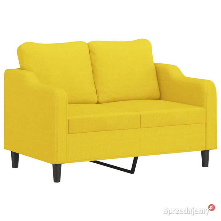 2osobowa sofa z poduszkami jasnożółta 120 Warszawa