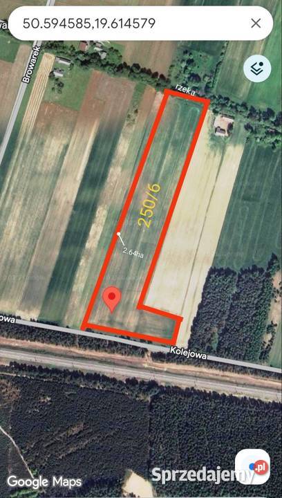 Działka rolna równa bez kamieni 264ha