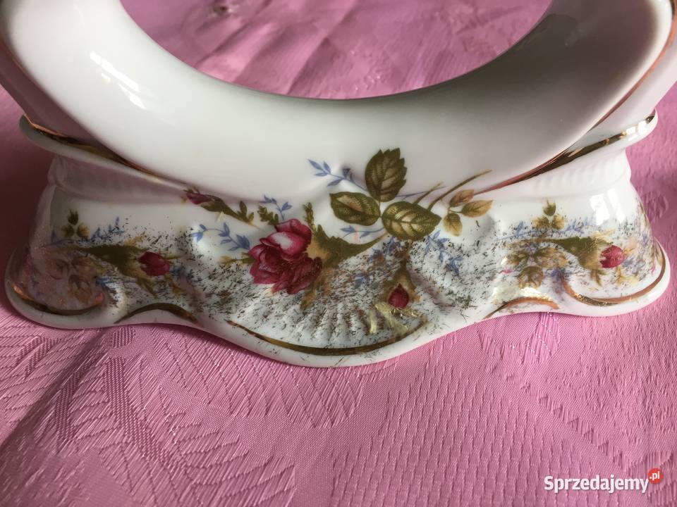 Świecznik porcelanowy Chodzież z różyczkami Warszawa sprzedam