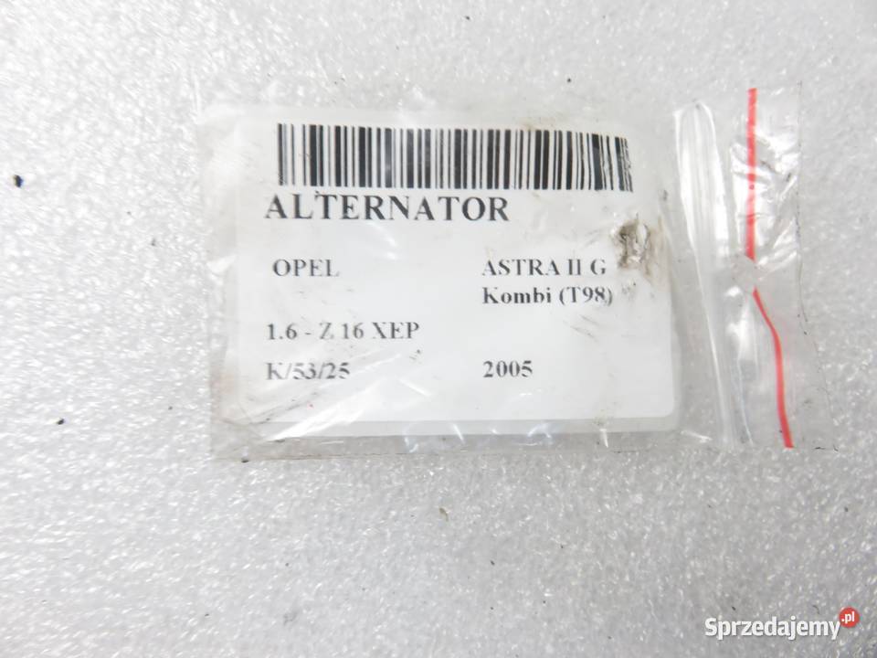 ALTERNATOR OPEL ASTRA II G 16 16V 0124425020