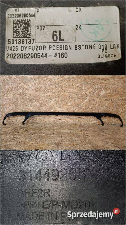 VOLVO XC60 II RDESIGN DYFUZOR SPOILER ZDERZAK Spoilery Pleszew sprzedam