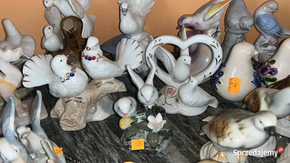 Dekoracyjna figurka porcelanowa Gołębie marki Gdańsk