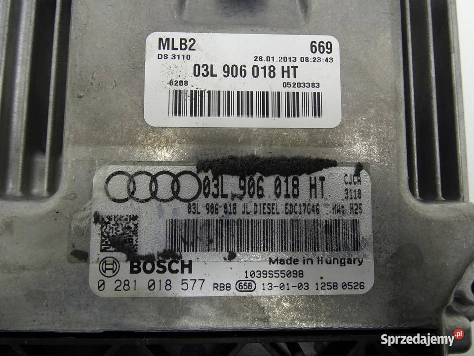 STEROWNIK MODUŁ SILNIKA 03L906018HT 20 TDI AUDI