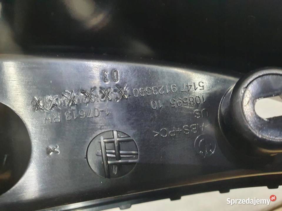 OSŁONA OBUDOWA FOTELA PRAWY TYŁ 9123330 BMW E71