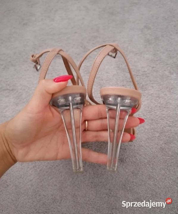 skórzane sandały nude rozmiar 37 Lublin
