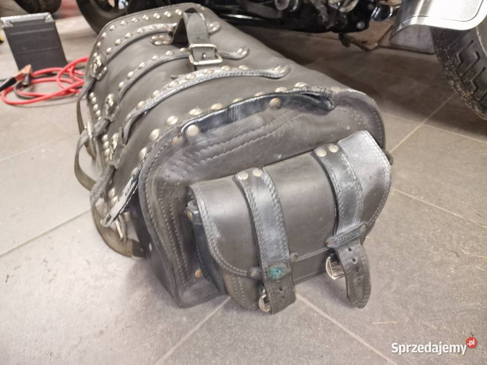 Kufer centralny skórzany motocyklowy