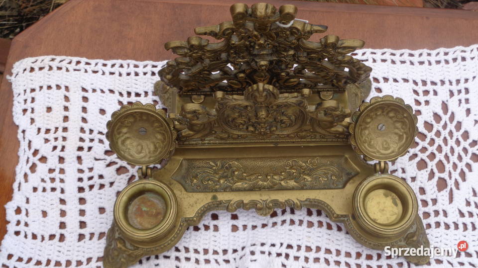 mosiężny kałamarz z listownikiem Mielnica Duża