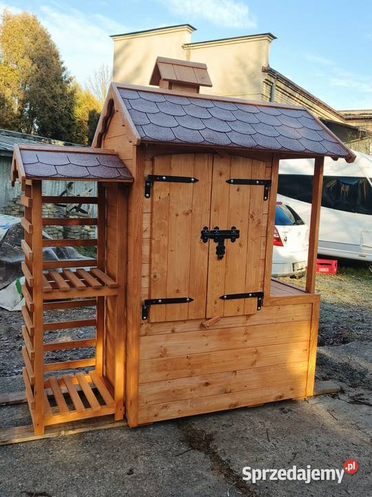 Wędzarnia ogrodowa drewniana podwójne ściany świętokrzyskie Bliżyn