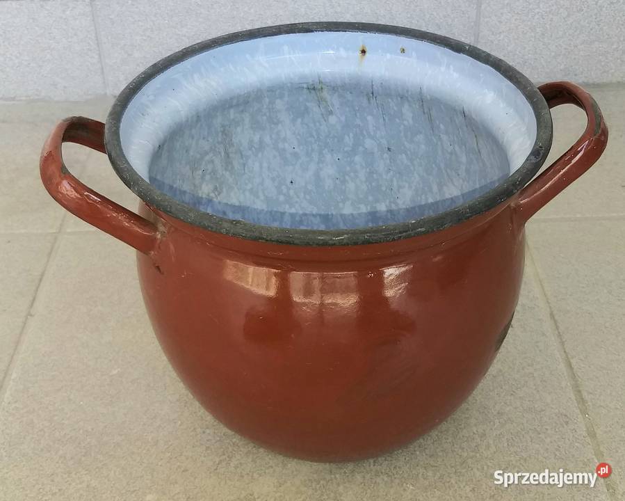 Emaliowany saganekgarnek do gotowania ziemniaków mazowieckie Warszawa sprzedam