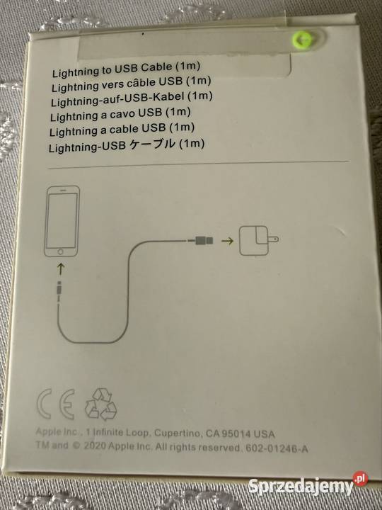 Apple Lightning USB 1m Oryginalny Kabel iPhone Apple / iPhone śląskie Czerwionka-Leszczyny