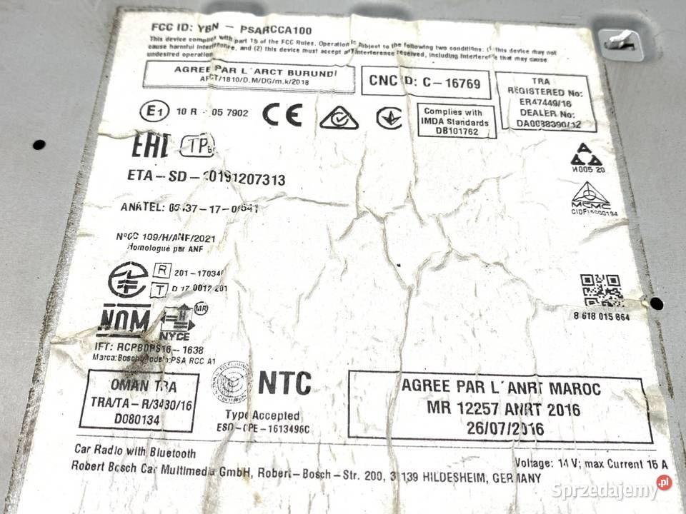 RADIO OPEL VIVARO C 9847854380 ODTWARZACZ