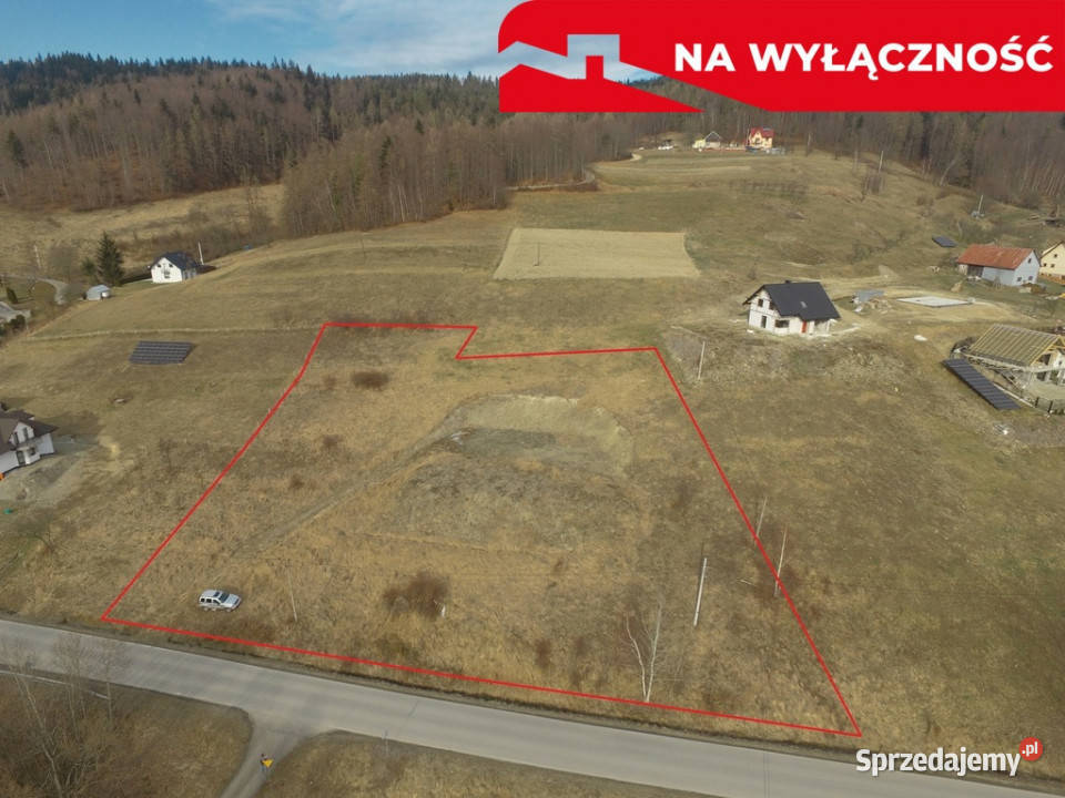Przestronna działka budowlana w Młyńczyskach asfalt Młyńczyska