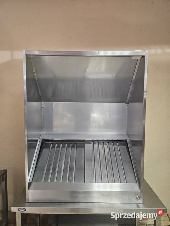 Okap nierdzewny przyścienny 95 x 120 z wbudowaną Góra