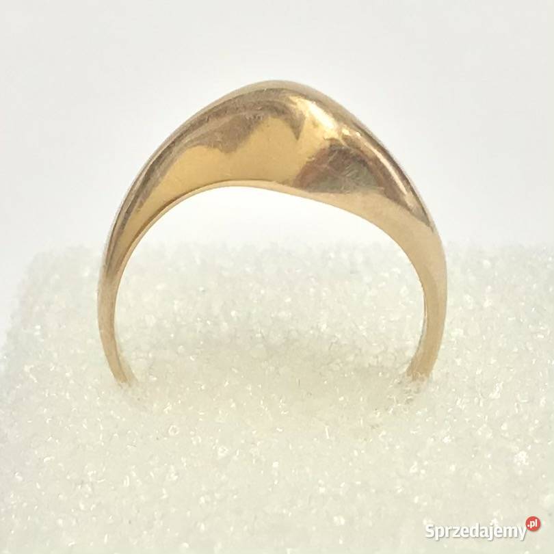 Złoty SYGNET damski z różowego ZŁOTA 585 14K Pierścionki Warszawa