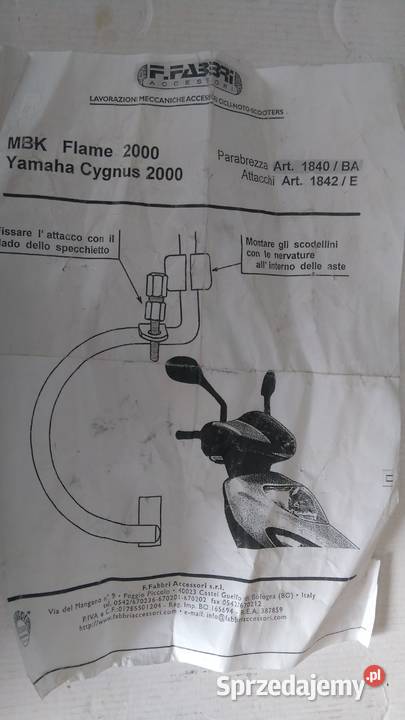 NOWA SZYBA OWIEWKA OSŁONA FABBRI MADE IN ITALY podlaskie