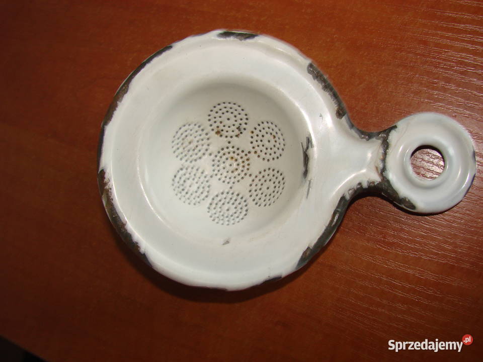 stare emaliowane sitko do parzenia