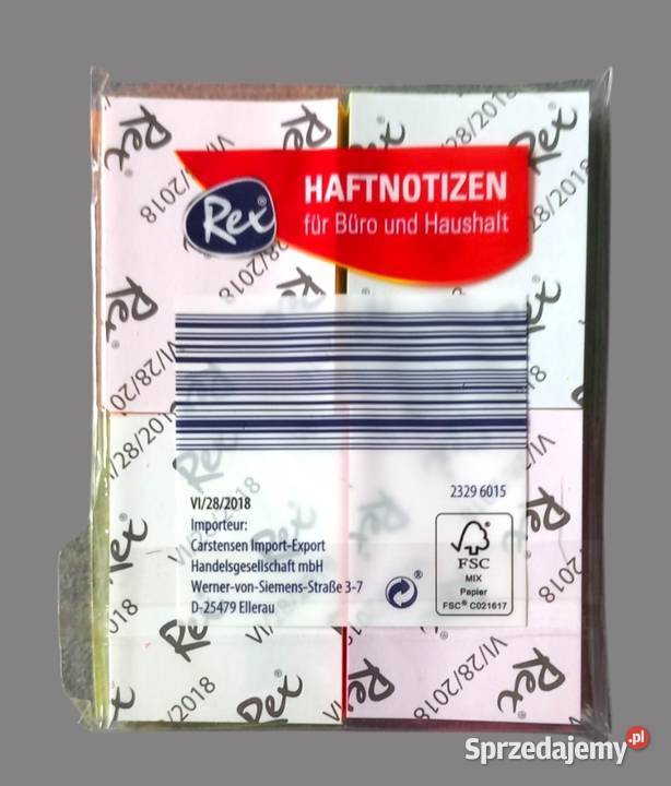 Małe karteczki samoprzylepne 400 kartek wielokolorowy Chrzanów