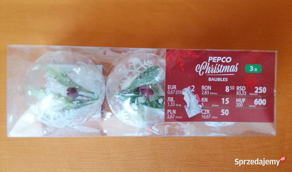 Bombkikule śniegowesztuk 3 PepcoOzdoby choinkowe