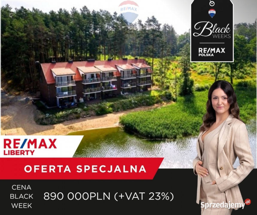 Apartament 47 m linii brzegowej Tomaszkowo sprzedam