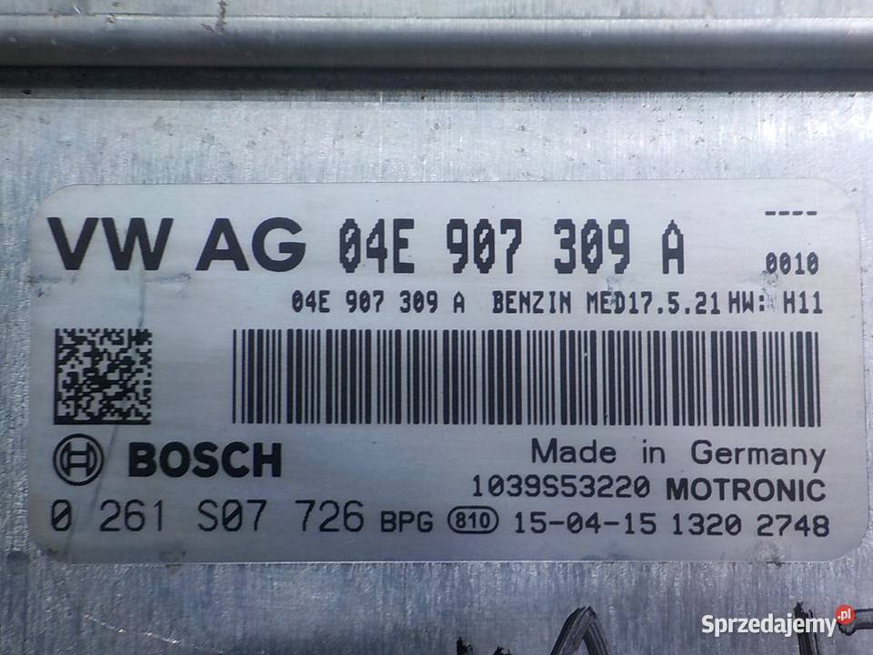 VW GOLF VII 14 TSI AUT 15r 5D sterownik komputer Suków